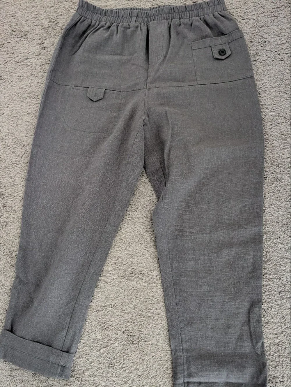 Grey Linen Pants Size M